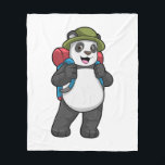 Cobertor De Velo Panda as Hiker with Backpack<br><div class="desc">This design is the perfect gift for a birthday,  Christmas and other celebrations. It is suitable for women,  men and kids.</div>