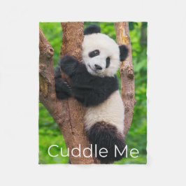 Cobertor De Velo Panda branca e preta me amarrando em árvore