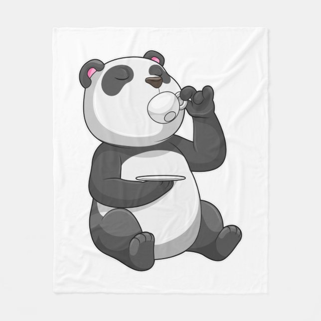 Cobertor De Velo Panda com a Taça Tea (Frente)