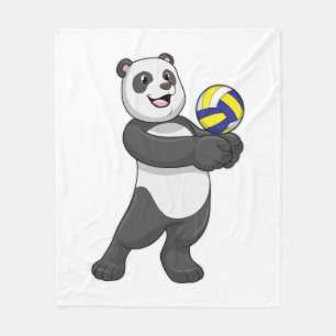 Cobertor De Velo Panda como jogador de voleibol