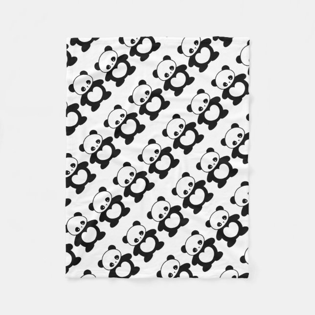 Cobertor De Velo Panda de Kawaii (Frente)