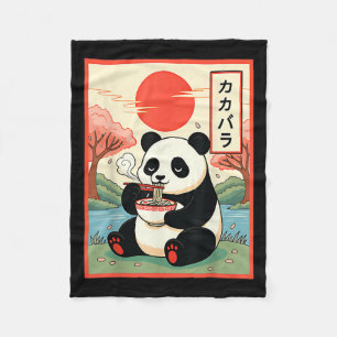 Cobertor De Velo Panda Kawaii Comendo Ramen Anime Macarrão Japonês