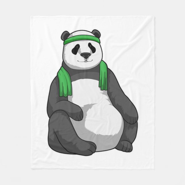 Cobertor De Velo Panda na Malhação com Toalha (Frente)