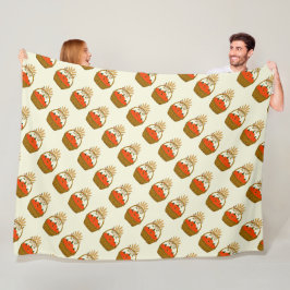 Cobertor De Velo 🍂 Panier de Citrouilles et Blé d'Automne