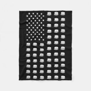Cobertor De Velo Panquecas da Bandeira Americana Comida EUA Patriot