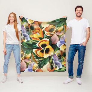 Cobertor De Velo Pansias Graceful Na moda Gorgeous de Padrão Vintag