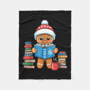 Cobertor De Velo Pão de Mel Literário Lendo Livros Pijama de Natal