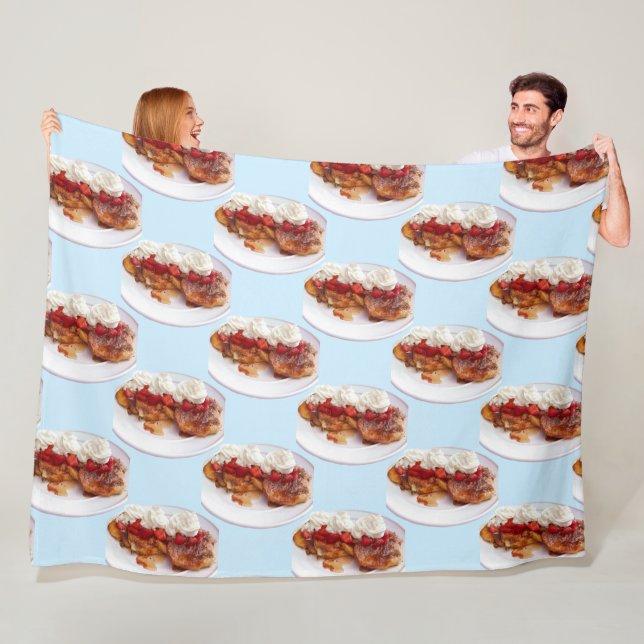 Cobertor De Velo Pão Doce Com Morangos E Creme (In Situ)