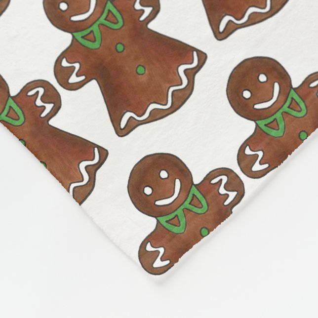Cobertor De Velo Pão Gingerpão Dama Natal Cookie Faturay Baking (Quina)