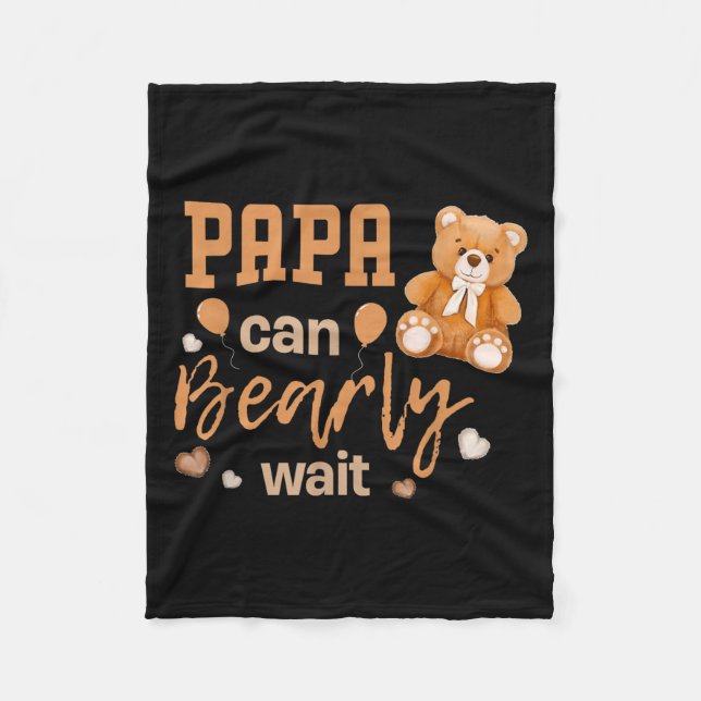 Cobertor De Velo Papa pode esperar Mães de Chá de fraldas neutra de (Frente)