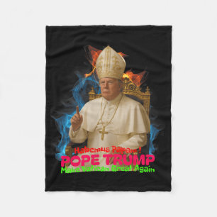 Cobertor De Velo Papa Trump Engraçado Trump Vaticano Cristão Retro