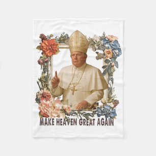 Cobertor De Velo Papa Trump Engraçado Trump Vaticano Cristão Retro
