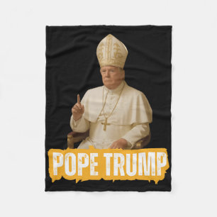 Cobertor De Velo Papa Trump Engraçado Trump Vaticano Cristão Retro