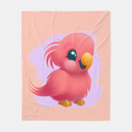 Cobertor De Velo Papagaio-bebê rosa, bonito e adorável