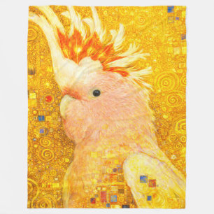 Cobertor De Velo Papagaio Cacatua de Gustav Klimt