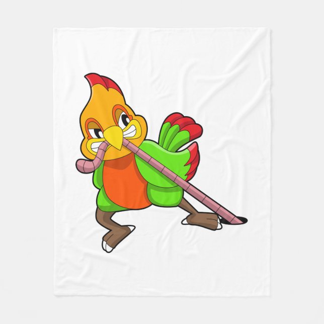 Cobertor De Velo Papagaio com verme (Frente)