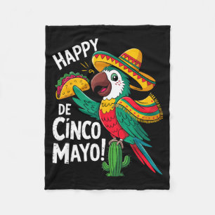Cobertor De Velo Papagaio engraçado chapéu sombrero cinco de maio
