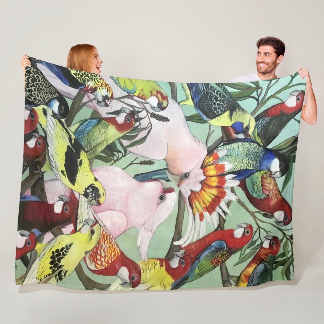 Cobertor De Velo Papagaios Nativos Australianos (In Situ)
