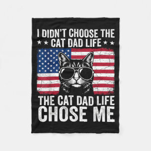 Cobertor De Velo Papai de Gato a Vida Me Escolheu Bandeira American