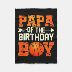 Cobertor De Velo Papai do menino de aniversário basquete pai da