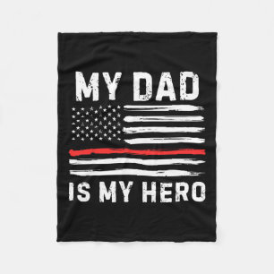 Cobertor De Velo Papai é Meu Herói Bombeiro Linha Vermelha Bandeira