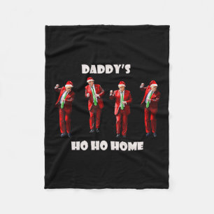 Cobertor De Velo Papai engraçado Ho Ho Casa Trump Dança Papai Noel