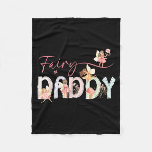 Cobertor De Velo Papai fada menina aniversário floral mágico conto