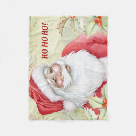 Cobertor De Velo Papai Noel Alegre | Aquarela