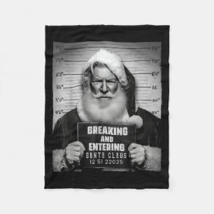 Cobertor De Velo Papai Noel Arrombando Entrando Mugshot Natal Diver