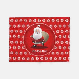 Cobertor De Velo Papai Noel bonito com um cheio do saco dos