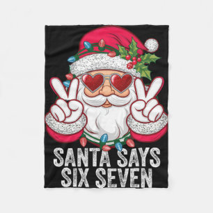 Cobertor De Velo Papai Noel Diz Seis Sete Natal Engraçado 67 Meme P