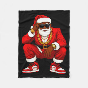 Cobertor De Velo Papai Noel Hip Hop Homens Afro-Americanos Esquadrã