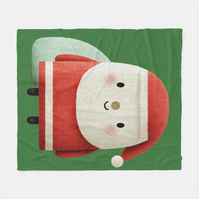 Cobertor De Velo Papai Noel Minimalista Fofo (Frente (Horizontal))
