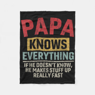 Cobertor De Velo Papai sabe tudo de graça Pai&# do Dia Papa