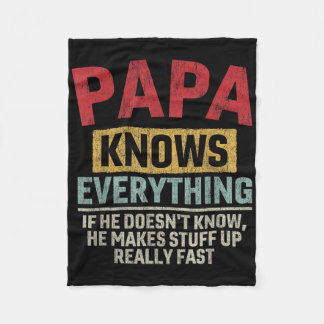 Cobertor De Velo Papai sabe tudo de graça Pai&#; do Dia Papa