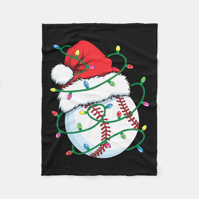 Cobertor De Velo Papais noeis Baseball Sports Ball Men Boas Natal (Frente)