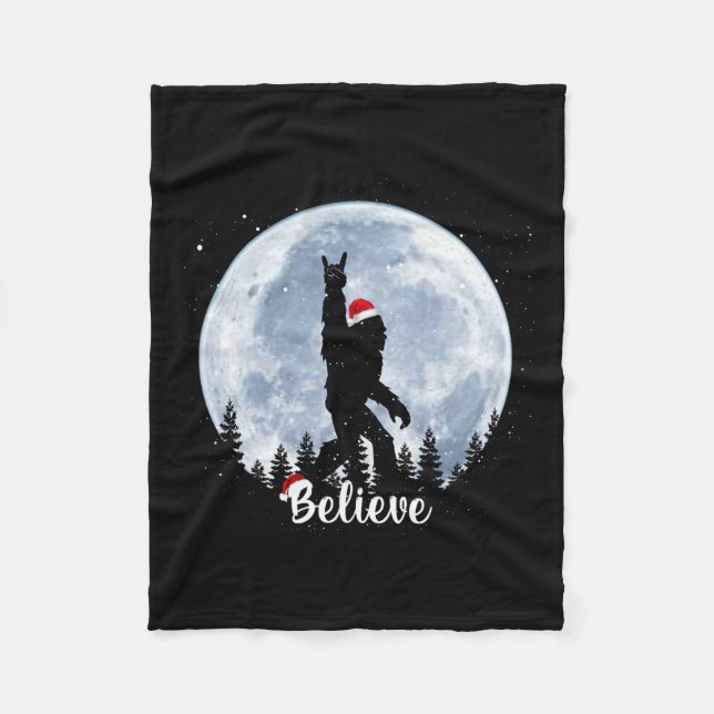 Cobertor De Velo Papais noeis Bigfoot Rock Roll Sasquatch believ (Frente)