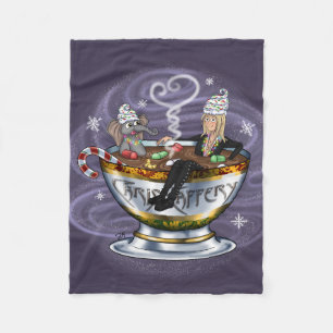 Cobertor De Velo Papais noeis Chris & Wilbur Hot Tubbin Fleece Blan