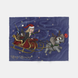 Cobertor De Velo Papais noeis Chris & Wilbur Sleigh Ride Fleece Bla