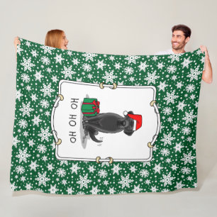 Cobertor De Velo Papais noeis de Natal Black Labrador Retriever Cut
