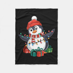 Cobertor De Velo Papais noeis de pinguim acende o Natal - Pinguim L