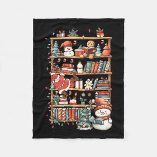 Cobertor De Velo Papais noeis de prateleira de Natal Bonitos Lendo