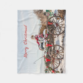 Cobertor De Velo Papais noeis de vaqueiro - Vagão com Balas de Hay