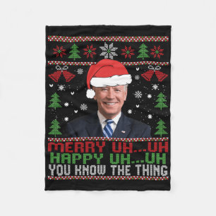 Cobertor De Velo Papais noeis divertidos Joe Biden Feliz Uh Natal F