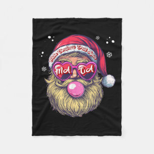Cobertor De Velo Papais noeis Engraçados Bolha Rosa De Natal Goma F