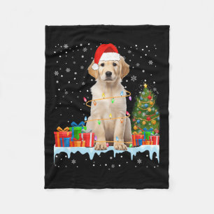 Cobertor De Velo Papais noeis Engraçados Labrador Cachorro Luzes De