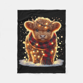 Cobertor De Velo Papais noeis Highland Vaca Natal Xmas Fazenda Wool