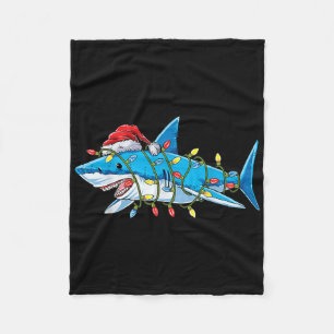 Cobertor De Velo Papais noeis Nozes de Natal Sharkmas Árvore Xmas B