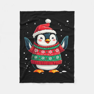 Cobertor De Velo Papais noeis Pinguins de Natal