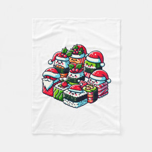 Cobertor De Velo Papais noeis Sushi Delight - Arte de Natal Festiva